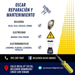Oscar mantenimiento y reparaciones