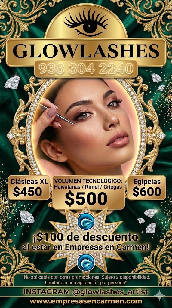 Pestañas con $100 de descuento