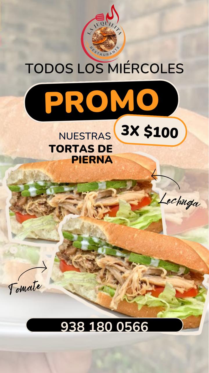 3 x 100 en tortas de pierna